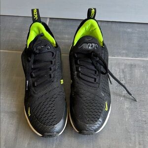 Nike Air Max 270 Black and Neon Sneakers